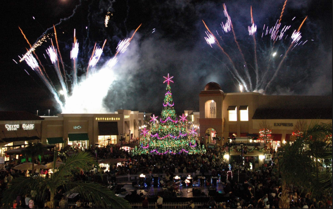 perform fireworks displays services in Florida pyro rooftop mall for christmass